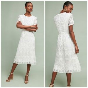 Anthropologie eri+ali lace midi dress